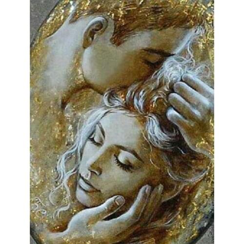 5D DIY Diamond Mosaic Love Kiss Couple Diamond Embroidery Christmas Gift Diamond Painting Romantic Picture Needlework Home Decor