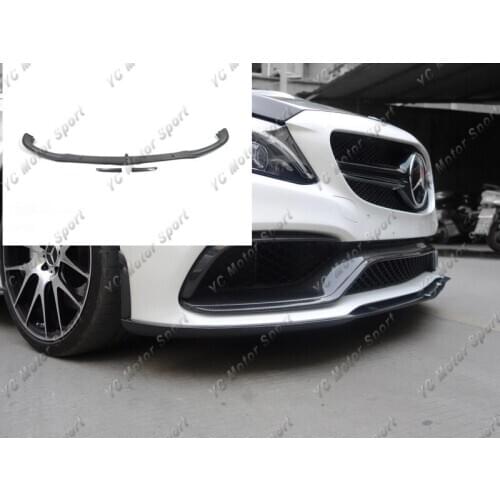 Car Accessories Carbon Fiber PSM Style Front Lip 3pcs Fit For 2015-2016 MB W205 C63 Coupe Front Lower Splitter