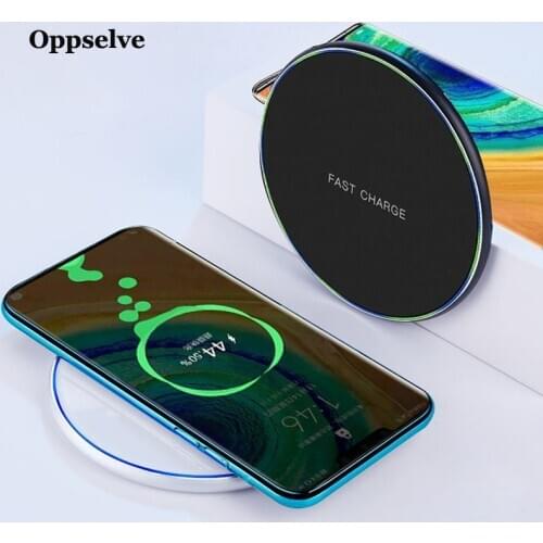 Oppselve Fast Wireless Charger For Samsung iPhone 12 Huawei Xiaomi 10W Wireless Charging Pad Portable Mobile Phone Accesorries