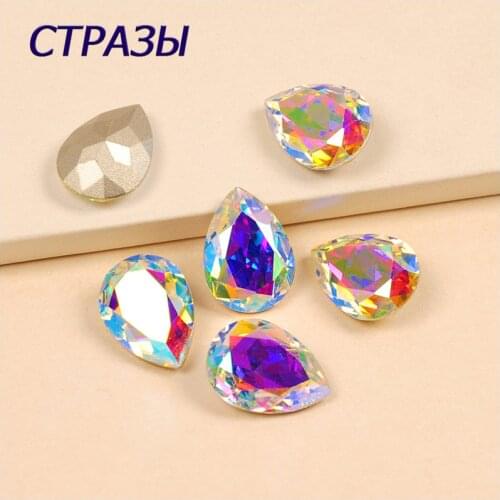 4320 Strass Dorp Shape Cut Crystal AB Rhinestones Crystal Strass Garment Crafts DIY Stone K9 Glass Accessories