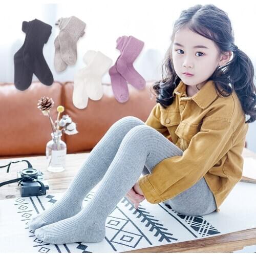 2020 New Autumn Winter Childrens Cotton Legging Girls Solid Color Pants with Leggings Girls Trousers Kids Pants For 2-12 Yrs