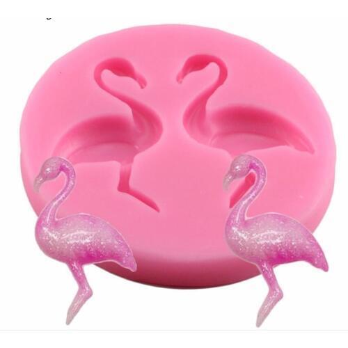 Flamingos Silicone Mold Baking Party Cupcake Fondant Cake Decorating Tools Jelly Candy Chocolate Gumpaste Mould