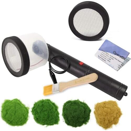 Flocking Kit Static Grass Applicator ABS Mini Flocking Machine with Antislip Handle for DIY Scenic Modelling Sand Table