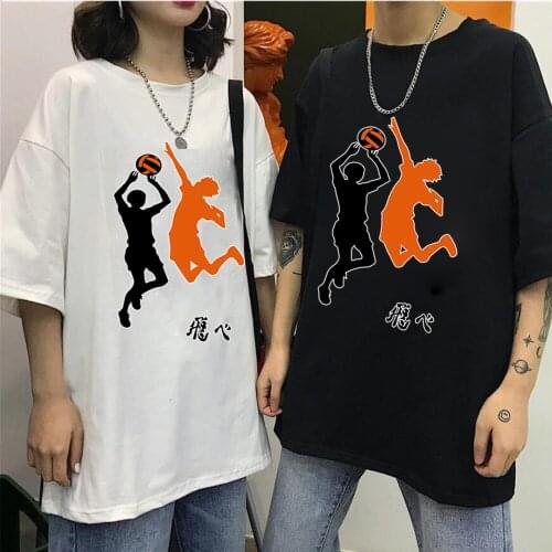 Harajuku Haikyuu Unisex t shirt women graphic top tees Japanese anime tshirt harajuku casual streetwear punk t-shirt