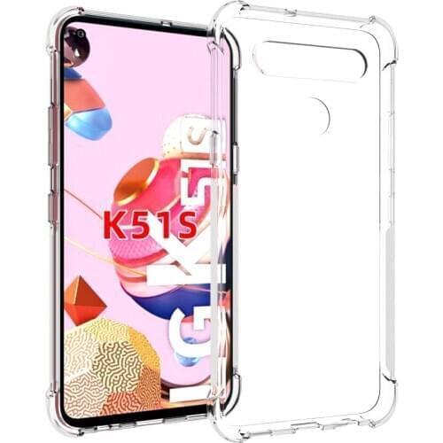 Crystal Clear Anti-slip Anti-Scratch Shockproof Durable transparent TPU Case for LG K51S
