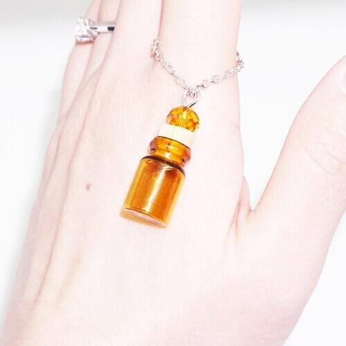 Small 0.8ml 1ML Mini Charm Glass Bottle with Cork used as DIY Wishing Glass Vial Pendant F20172316