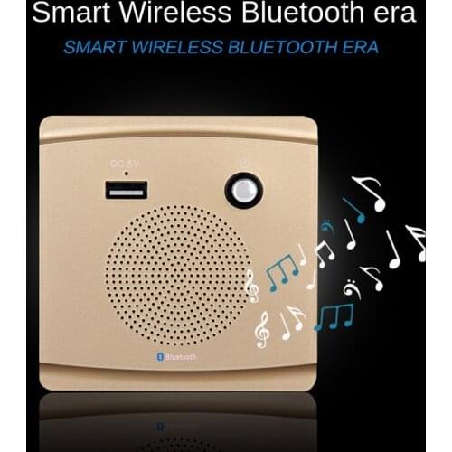 DepoGuye International universal wall Bluetooth audio band USB charging socket panel, wireless Bluetooth speaker home, 86mm*86mm
