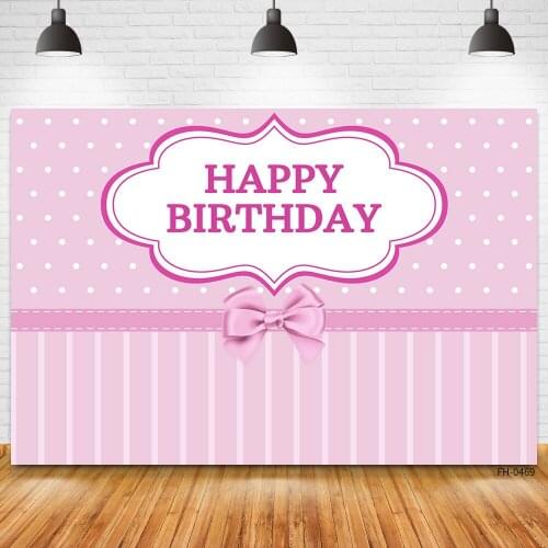 Sweet Happy Birthday Background For Girls Princess Photography Newborn Baby Shower Family Party Shoot Backdrop Photo Studio Prop