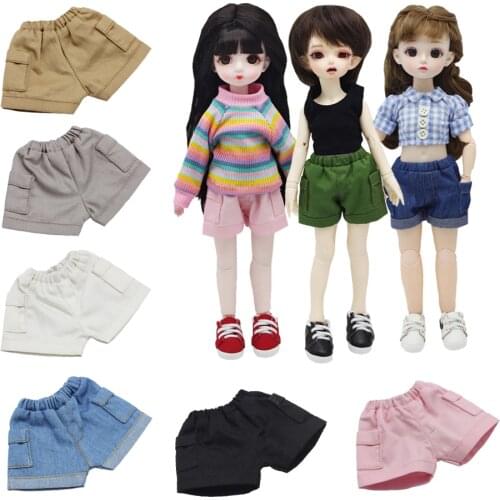 New 1/6BJD baby clothes, overalls, pocket slacks, Short pants for 30cm SD DD doll pants, yosd doll clothes accessories