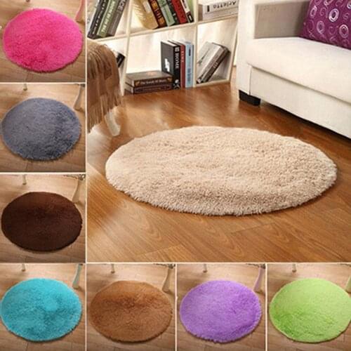 New Home Decor Soft Bath Bedroom Non-slip Floor Shower Rug Yoga Plush Round Mat Floor Puzzle Pad Toliet Bathroom Rugs Cushion