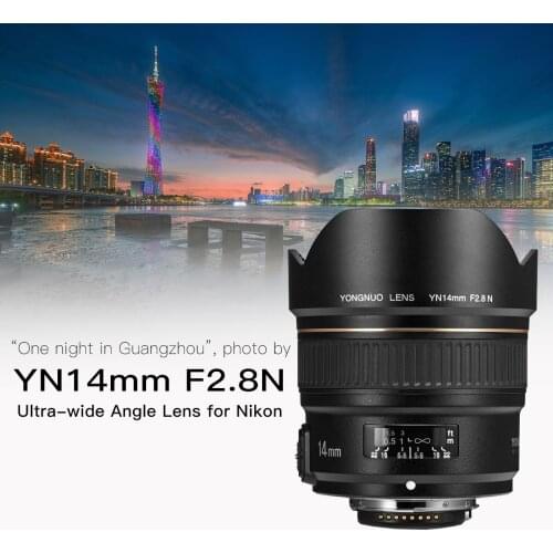 Yongnuo Lens 14mm F2.8 Ultra-wide Angle Prime Lens YN14mm Auto Focus AF MF Metal Mount Lens for Nikon d5300 d3400 d3100 D850
