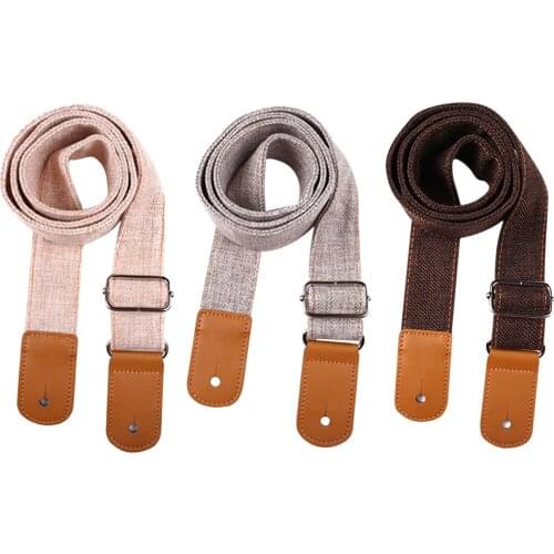 Electric Guitar Strap Holder Cotton Linen Shoulder Belt for Ukulele Bass Acoustic Guitar Musical Instrument Parts Accessories