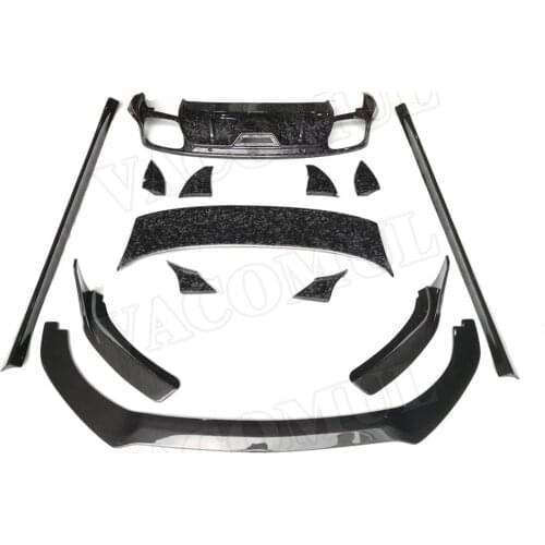 Dry Carbon Fiber Front Lip Spoiler Splitters Rear Diffuser Side Skirts Rear Spoiler For Porsche Panamera 971 2017-2019 Body Kit