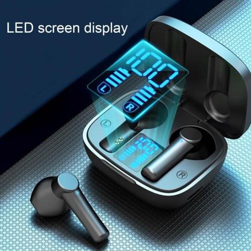 TWS-LB8 Bluetooth Headset Semi-in Ear Touch Control ABS Music Phone Call Earphone for Sports