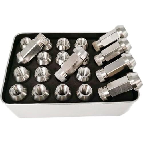 Factory direct sale GR5 Titanium alloy automobile hub nut colorful titanium alloy gas nozzle cap valve core cap in store best pr