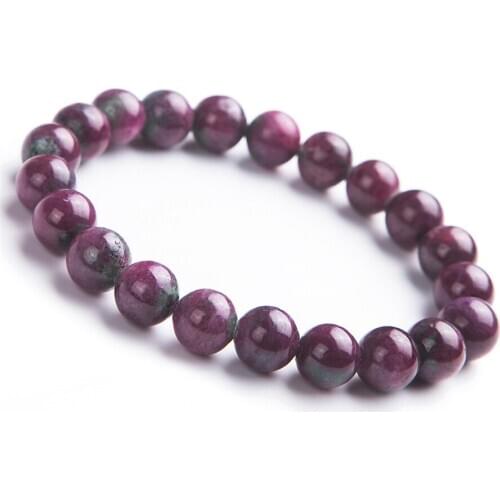 8.5mm Natural Zoisite Gem Stone Crystal Round Bead Bracelets For Women Femme Charm Stretch Bracelet