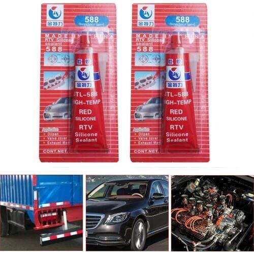 100g Super Strong Adhesive Glue High Temperature Sealant RTV Red Fastening Glue for Car Vehicle Motor Gap Seal Repair Tools