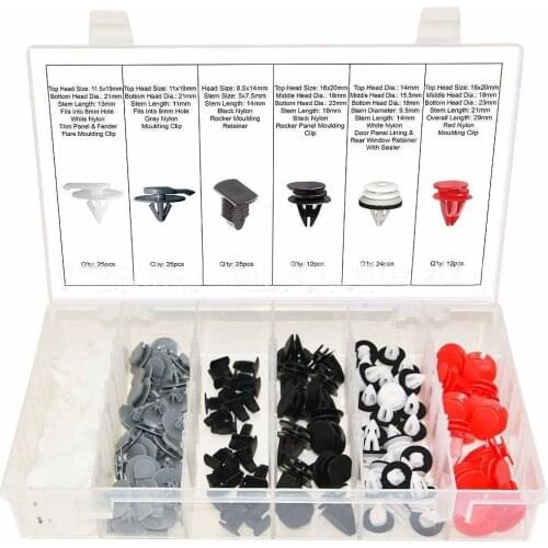124Pcs Car Fender Bumper Trim Clips Buckles For Mini Cooper One S JCW R50 R52 R55 R56 R60 R61 F54 F55 F56 F60 Car Accessories