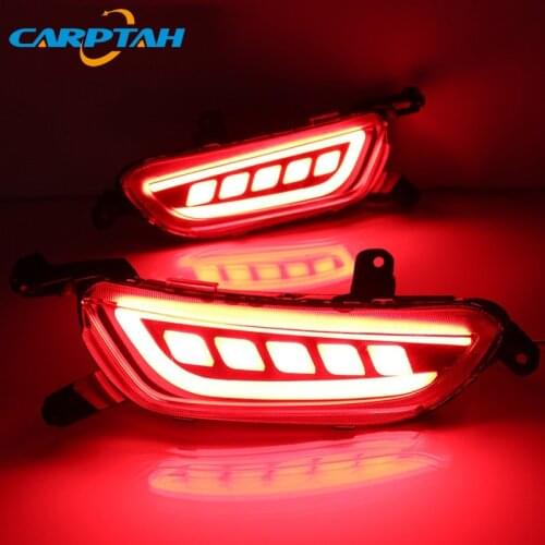 2PCS For Mazda CX-3 CX3 2016 2017 2018 LED Rear Fog Lamp Car LED Bumper Light Brake Light Turn Signal Indicator Reflector