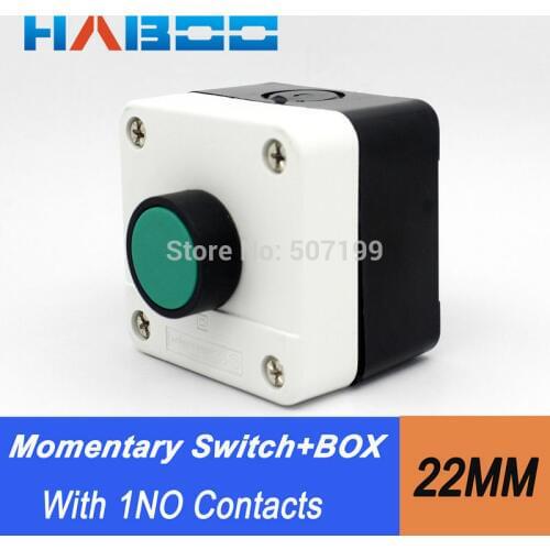 2pcs packing switch box diameter 22mm electric switch box momentary 1NO