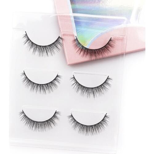 3 Pairs 3DN10 Faux Mink False Eyelashes Natural Long Fake Eye Lash Strip Lashes Makeup Beauty Eyelash Extension Tools