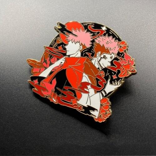 Anime Jujutsu Kaisen Metal Badge Gojo Satoru Theme Button Brooch Pins Collection Medal Costume Souvenir Cosplay Xmas Gifts