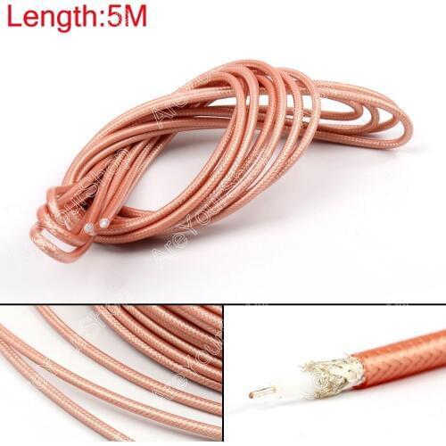 Areyourshop Sale 500cm RG142 RF Coaxial Cable Connector 50ohm M17/60 RG-142 Coax Pigtail 16ft Plug