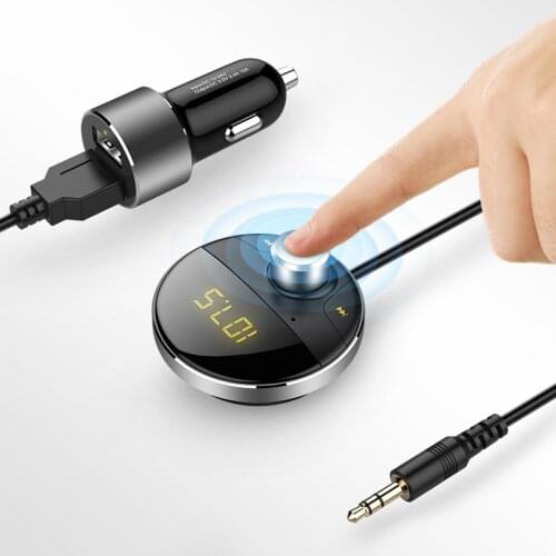 2020 new USB Charger Wireless Bluetooth Car AUX Handsfree Kit FM Transmitter MP3 Playerfor Mobile Smartphone