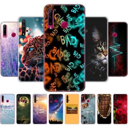 Case for Honor 20 silicon Back Cover Phone Case For Huawei Honor 20 Pro Lite Honor20 YAL-L21 YAL-L41 etui marble animal tiger