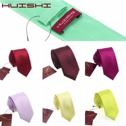 HUISHI Men Tie Classic 8 CM 6 CM Mens Plaid Tie Casual Sweet Rainbow Suit Check Ties Male Skinny Slim Ties Colourful Cravat