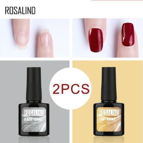 ROSALIND Gel Nail Polish Top Base Coat For Nail Extension UV LED Gel Lacquer Manicure Nail Art Primer For Nails Semi Permanent