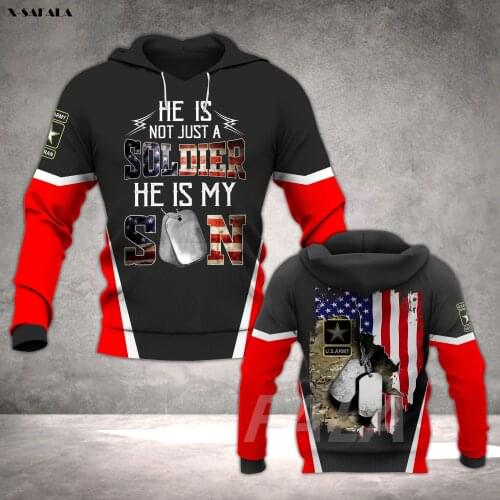 Not Just Soldier But Son Of World 3D Printed Hoodie Man Female Zipper Pullover Sweatshirt Hooded Jersey Streetwear Tracksuits