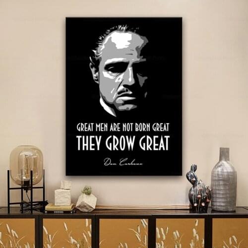 The Godfather movie Tony Montana QUOTE Oil Painting Poster Prints Canvas Wall Picture For Home Room Decor