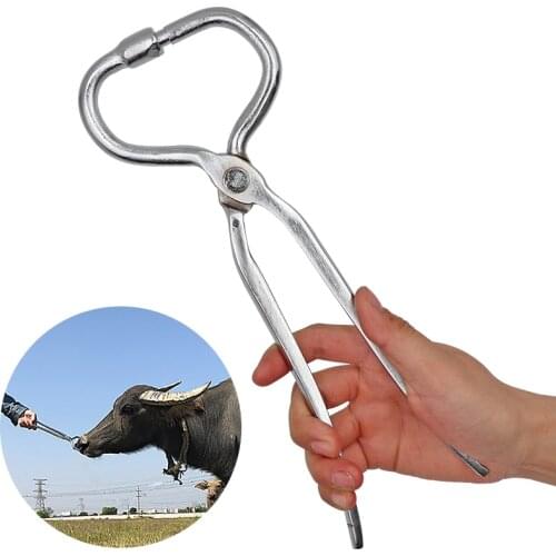 Livestock Cattle Bull Nose Pliers Bovine Cow Pliers Traction Bull Nose Punch Pliers Livestock Farm Tool