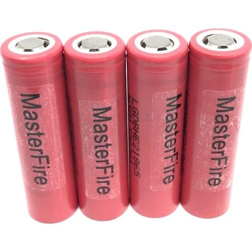 MasterFire 3.6V ICR18650 HE2 18650 2500mAh continuous 20A pulse 35A discharge rechargeable li-ion battery lithium batteries cell