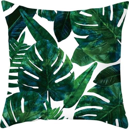 Leaf Plant Printing Cushion Cover Plants Printed Pillow Case Pillowslip Decorative Throw Pillow Covers Car Decor Home Supplies