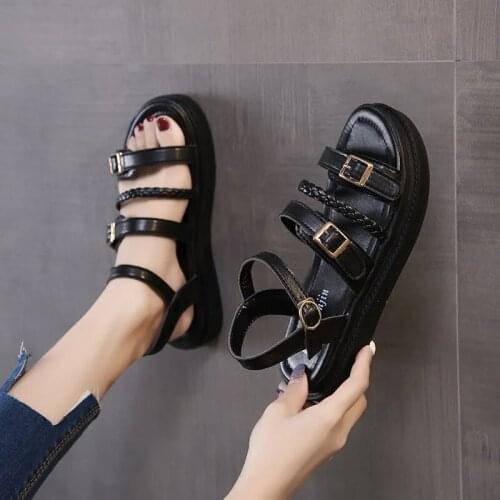 2021 New Designer Sandals Woman Sandals Gladiator Velcro Sandals Women High Quality Ladies Shoes Summer Platform Sandalias