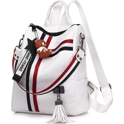 New large-capacity womens shoulder bags in Europe and the United States fashion Joker Ribbon multifunctional backpack