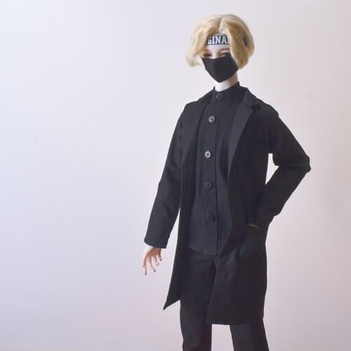 BJD doll clothes suitable for uncle 1/3 1/4 size uniform scientists in white coats working clothes coat doll accessories