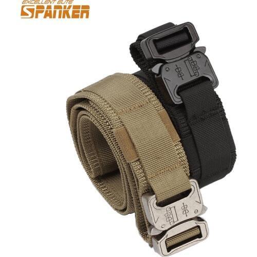 EXCELLENT ELITE SPANKER Outdoor Tactical Molle Men Waist Belt Military CS Equipment Universal Belts Metal Buckle 1.5 inch width