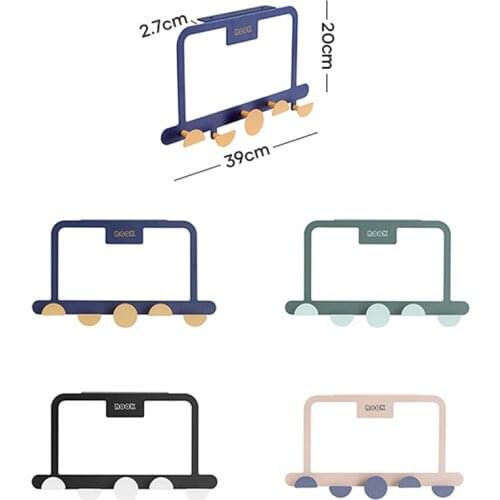 Durable Bamboo Door Hook Hanger Rack Clothes For Towel Pants Coat 39*23 Cm Home Storage Organizer Kitchen 5 Hooks Bearing