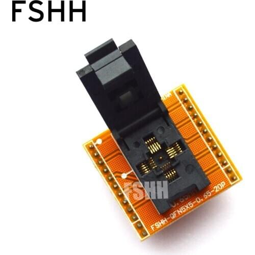 FSHH QFN20 test socket WSON20 UDFN20 MLF20 ic socket Pin pitch=0.65mm Size=5x5mm