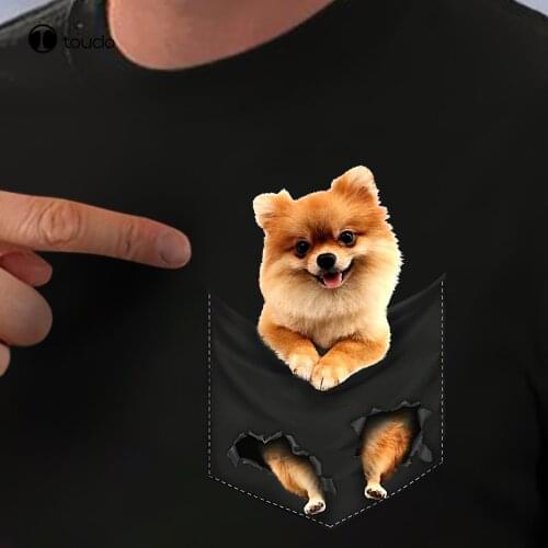 Pomeranian In Pocket Funny Classic T-Shirt S-3Xl Tee Shirt