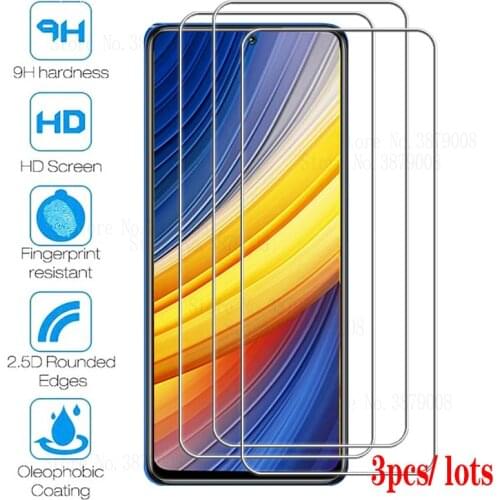 PocoX3pro glass 3pcs glass on poco x 3 pro glass protective glass for xiaomi poco x3 pro pocophonex3 little poco x3 x 3pro 2021
