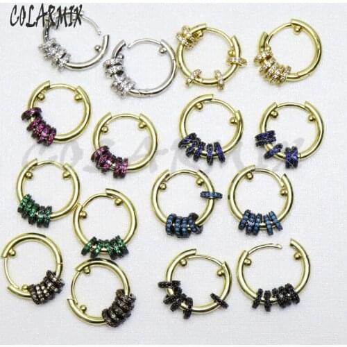 5 pairs Hook earrings mix colors women earrings retro jewelry accessories crystal charm earrings drop earringd for women 51016