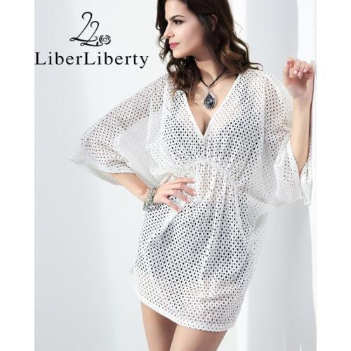 2018 New Women Swimwear Pareo Girls Cover Up Beach Dress Tunic Female Saida Praia V Neck Lace Robe De Plage Mesh Bikini Bath