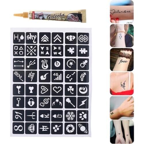 1 Piece Black Color Indian Henna Paste Cone Beauty Women Mehndi Finger Body Cream Paint DIY Temporary Drawing for Tattoo Stencil