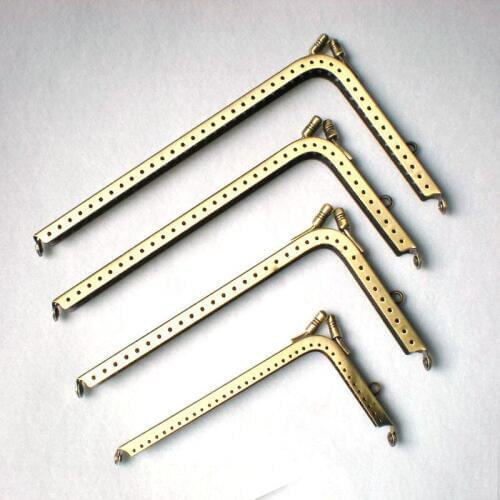 10PCS Square Metal Purse Frame Handle for Clutch Bag Accessories Kiss Clasp Lock Antique Bronze Tone DIY Craft