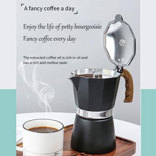 150/300ml Fashion European Octagonal Pot Italian Mocha Espresso Coffee Machine Moka Pot Stove Thickened Coffee Pot Coffee Tools