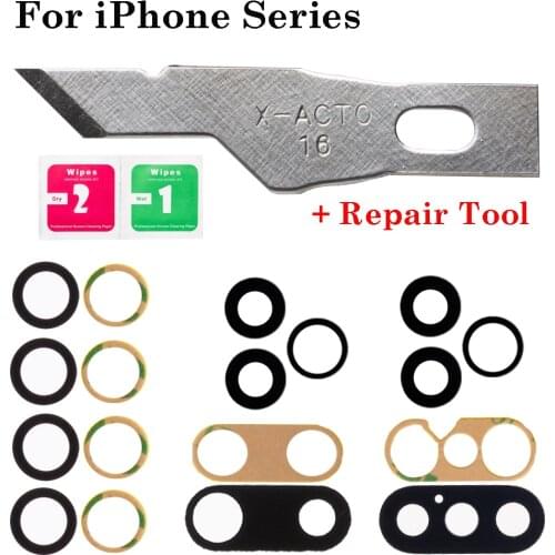 1set New Rear Back Camera Glass Lens Ring Bezel Cover With Fram Holder For iPhone X XR XS Replacement Part 2 colors